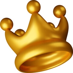 3D Gold Crown Icon