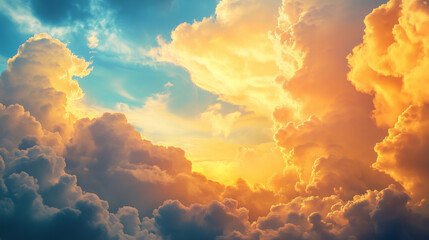 Beatiful sky with comolus clouds
