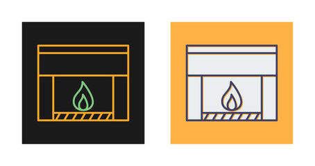 Fireplace Vector Icon