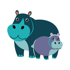 Explore Adorable Hippo Vector Art for Kids Designs.