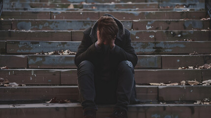 Struggling individual fighting against multiple relapses in their history, facing difficult obstacles to overcome.