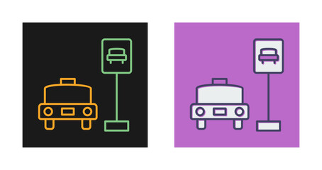 Taxi Stand Vector Icon