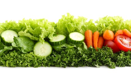 vegetables on a white background