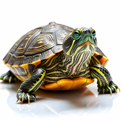 Obraz premium common box turtle, isolated on white