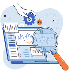 Technical analysis. Vector illustration. Traders use technical analysis to analyze price patterns and identify potential trading opportunities The technical analysis concept emphasizes importance