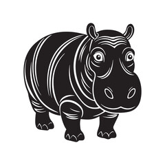 Hippo Vector Art Illustrations for Creative Projects.