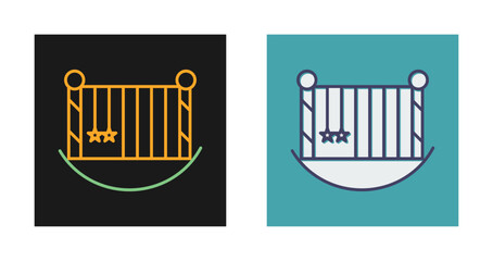 Baby Cot Vector Icon