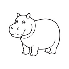Line art Hippo.