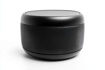 Black portable speaker on white isolate background