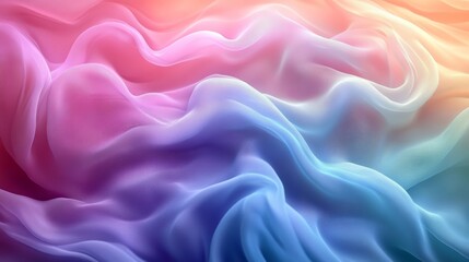 Obraz premium Colorful silk fabric waves in gradient hues