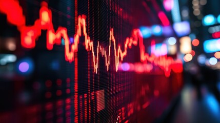 red charts stock market losses