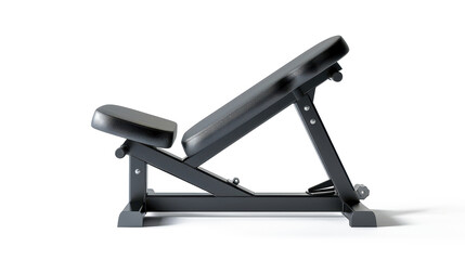 Adjustable weight bench on a white background, designed for versatile workouts and home gym setups, perfect for strength training