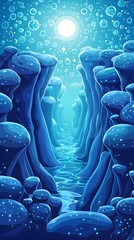 Obraz premium Underwater Fantasy Canyon