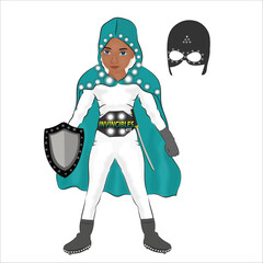 Superhero kid illustration