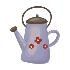 Watering Can Hand Drawn Spring Gardening