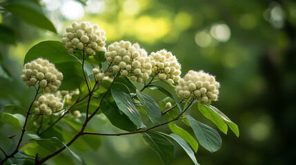 "The Wayfaring Tree: An Ornamental Shrub with Large Flower Heads"
