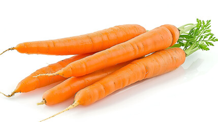 A bunch carrots isolated on a white background