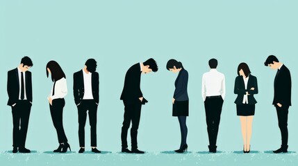Obraz premium A manager failing to engage their team, leading to low morale, portraying the consequences of poor leadership
