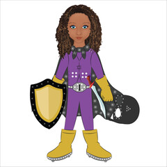 Superhero kid illustration