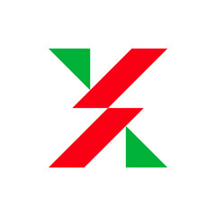 Letter X logo. Icon design. Template elements. Geometric abstract logos