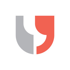 Letter U logo. Icon design. Template elements. Geometric abstract logos