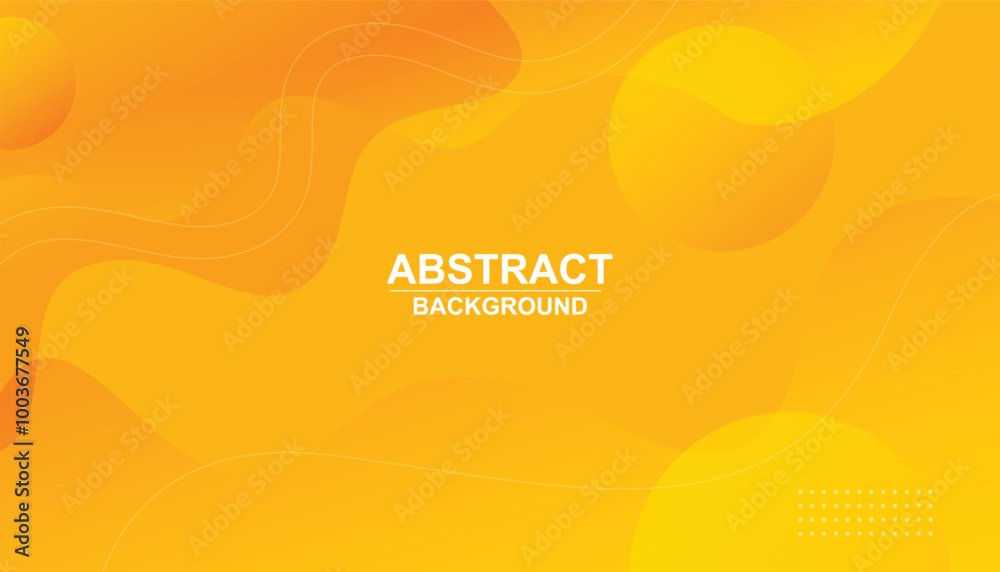 Poster abstract orange and yellow geometric background. fluid shapes composition. cool background design fo