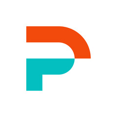 Letter P logo. Icon design. Template elements. Geometric abstract logos