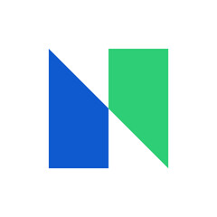 Letter N logo. Icon design. Template elements. Geometric abstract logos
