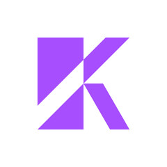 Letter K logo. Icon design. Template elements. Geometric abstract logos