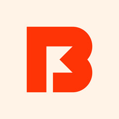 Letter B logo. Icon design. Template elements. Geometric abstract logos