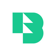 Letter B logo. Icon design. Template elements. Geometric abstract logos