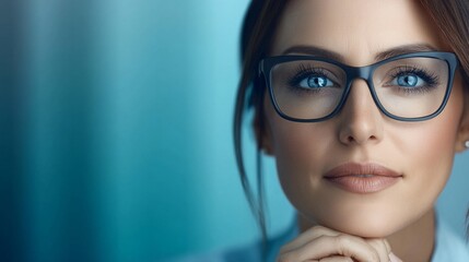 A businesswoman executive in deep thought, surrounded by floating digital interfaces showing real-time analytics and futuristic data projections,