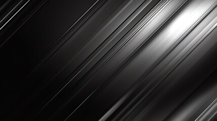 Obraz premium A sleek, modern background featuring dynamic lines in shades of black and silver, perfect for design projects and digital art.