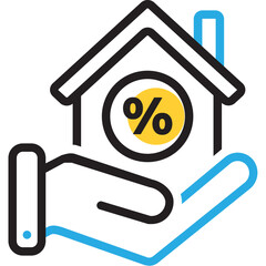 Vector multicolor icon for Real estate