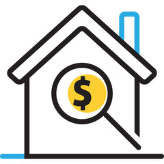 Vector multicolor icon for Real estate