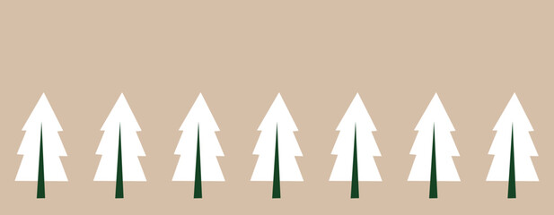 Weihnachtskarte mit Tannenbäumen