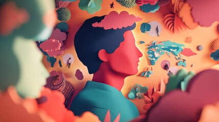 Raise awareness on World Mental Health Day with a powerful visual highlighting the importance of mental well-being and global support for mental health initiatives 