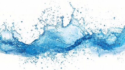 Obraz premium Vibrant Water Splash Against White Background