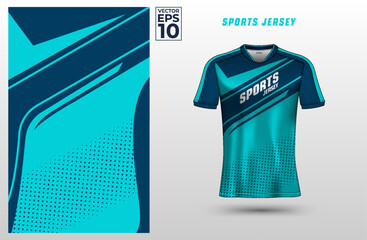 T-shirt sport design template for soccer, badminton, or volleyball jersey. Sport uniform in front view. Tshirt mock up for sport club. Vector Illustration