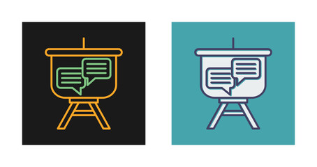 Chat Presentation Vector Icon