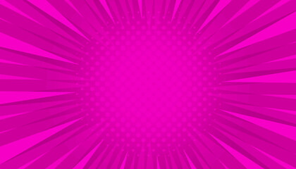 Pink comic explosion halftone retro modern sunburst for template, cover, banner, poster, background