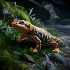 Fototapeta premium Asian fire salamander 