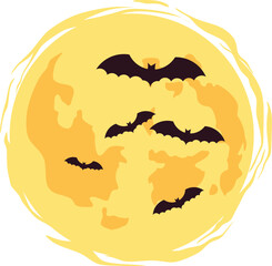 Naklejka premium Halloween Moon