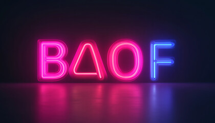 3d render of a glowing neon sign with stars