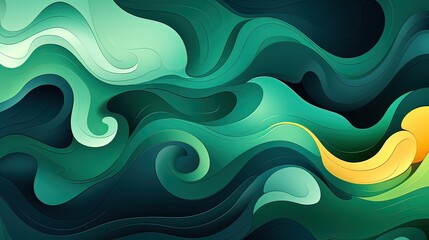 Obraz premium Abstract Fluid Multicolored Background with Vibrant Green and Yellow Tones