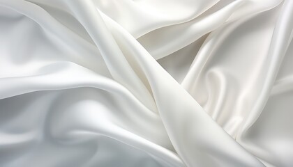 Fototapeta premium White Silk Background. Satin Textile Texture Silk Fabric Background