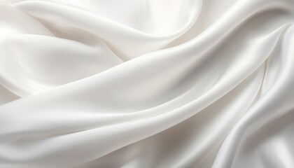 Naklejka premium White Silk Background. Satin Textile Texture Silk Fabric Background