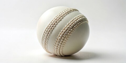 White cricket ball on isolated background