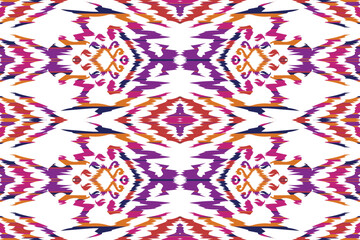 Abstract Ikat seamless pattern, perfect for ethnic-themed backgrounds, curtains, carpets, wallpapers, clothing, and decorations. Ideal for wrapping paper, batik,greeting cards, printing,creative uses.