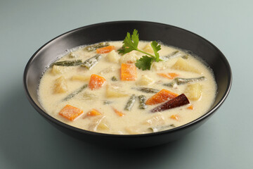 South Indian food ,Vegetable Korma or Kurma, a mix vegetable curry prepare using coconut milk